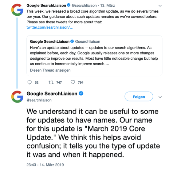 Google March 2019 Core Update