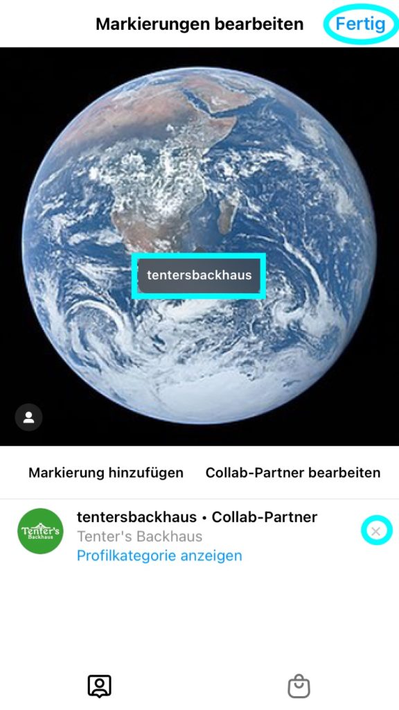 Instagram Collabs (Co-Autor) – Screenshot Collab Partner bearbeiten | WebMen Blog